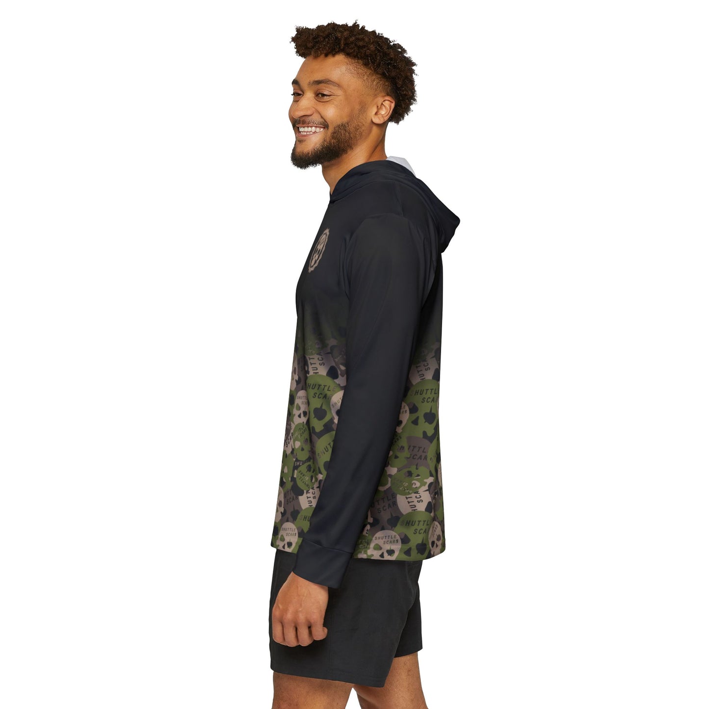Shuttle Scars Woodland Camo Light Weight Hooded LS Jersey