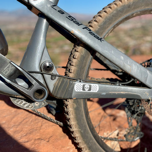 Shuttle Scars Box of Bike Bandaid Protective Vinyl Stickers - White