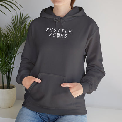 Shuttle Scars Unisex Heavy Blend™ Hooded Sweatshirt - White Print