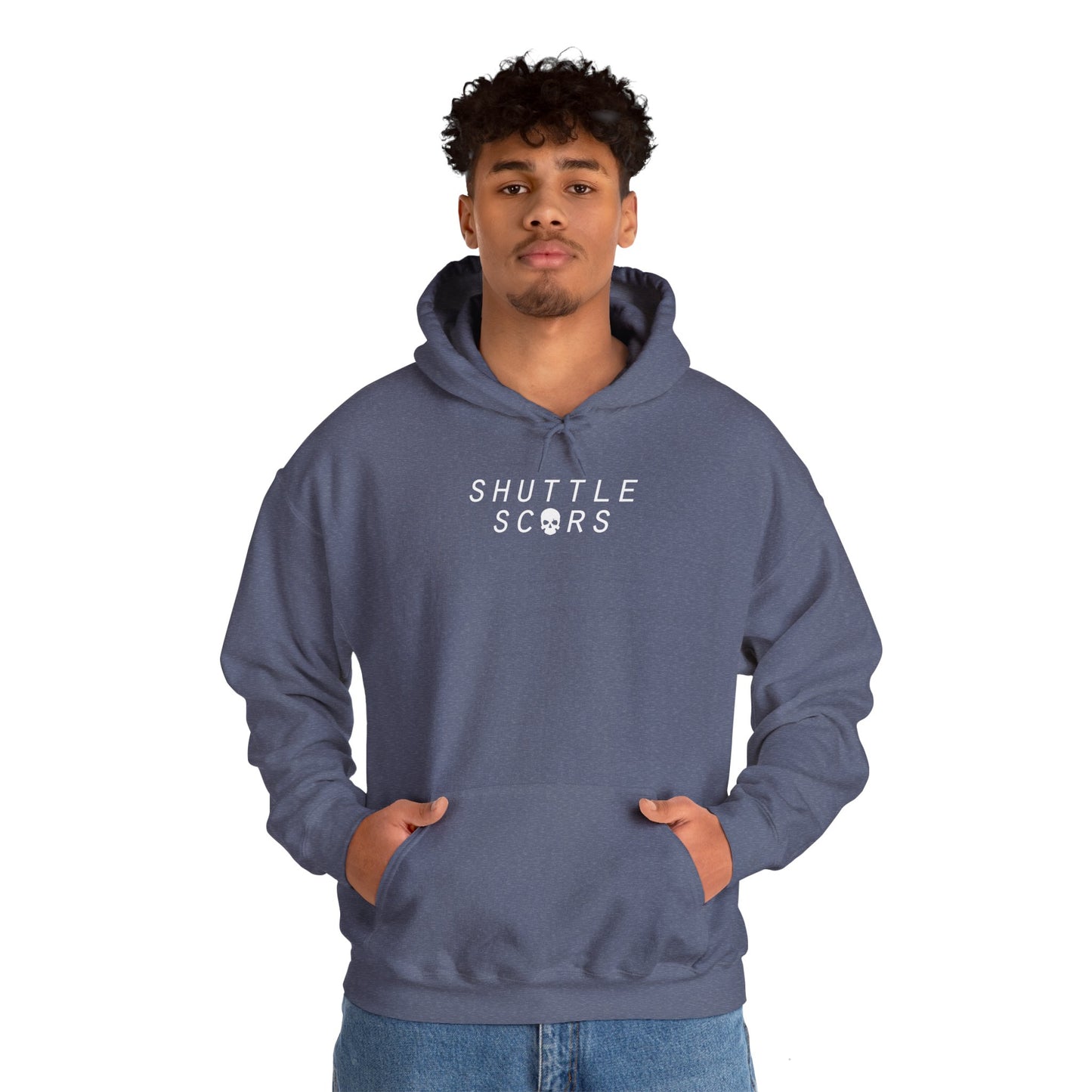 Shuttle Scars Unisex Heavy Blend™ Hooded Sweatshirt - White Print