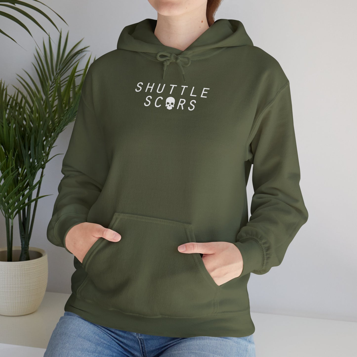 Shuttle Scars Unisex Heavy Blend™ Hooded Sweatshirt - White Print