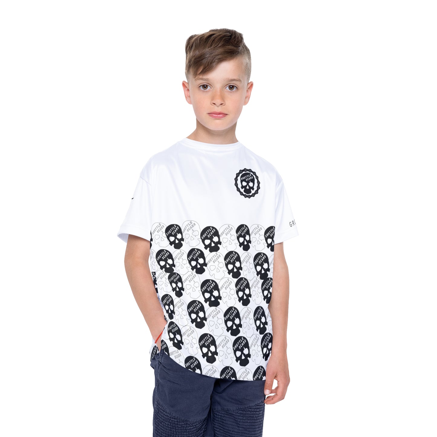 Shuttle Scars Grom Squad Youth Jersey - White