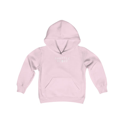 Shuttle Scars Youth Heavy Blend Hooded Sweatshirt - White Logo