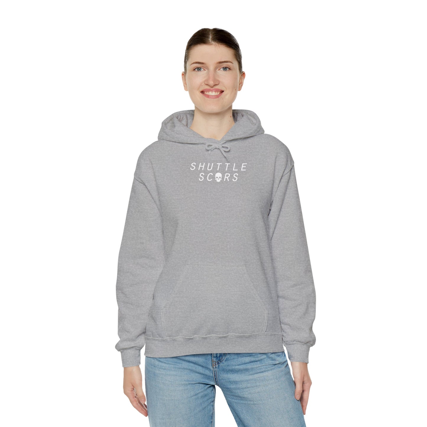 Shuttle Scars Unisex Heavy Blend™ Hooded Sweatshirt - White Print