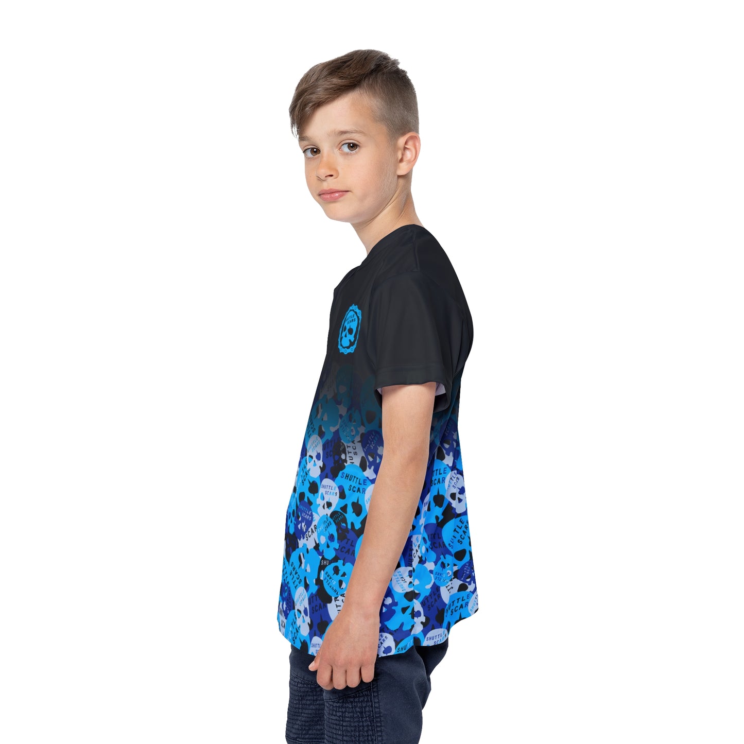 Shuttle Scars Blue Camo Youth Jersey