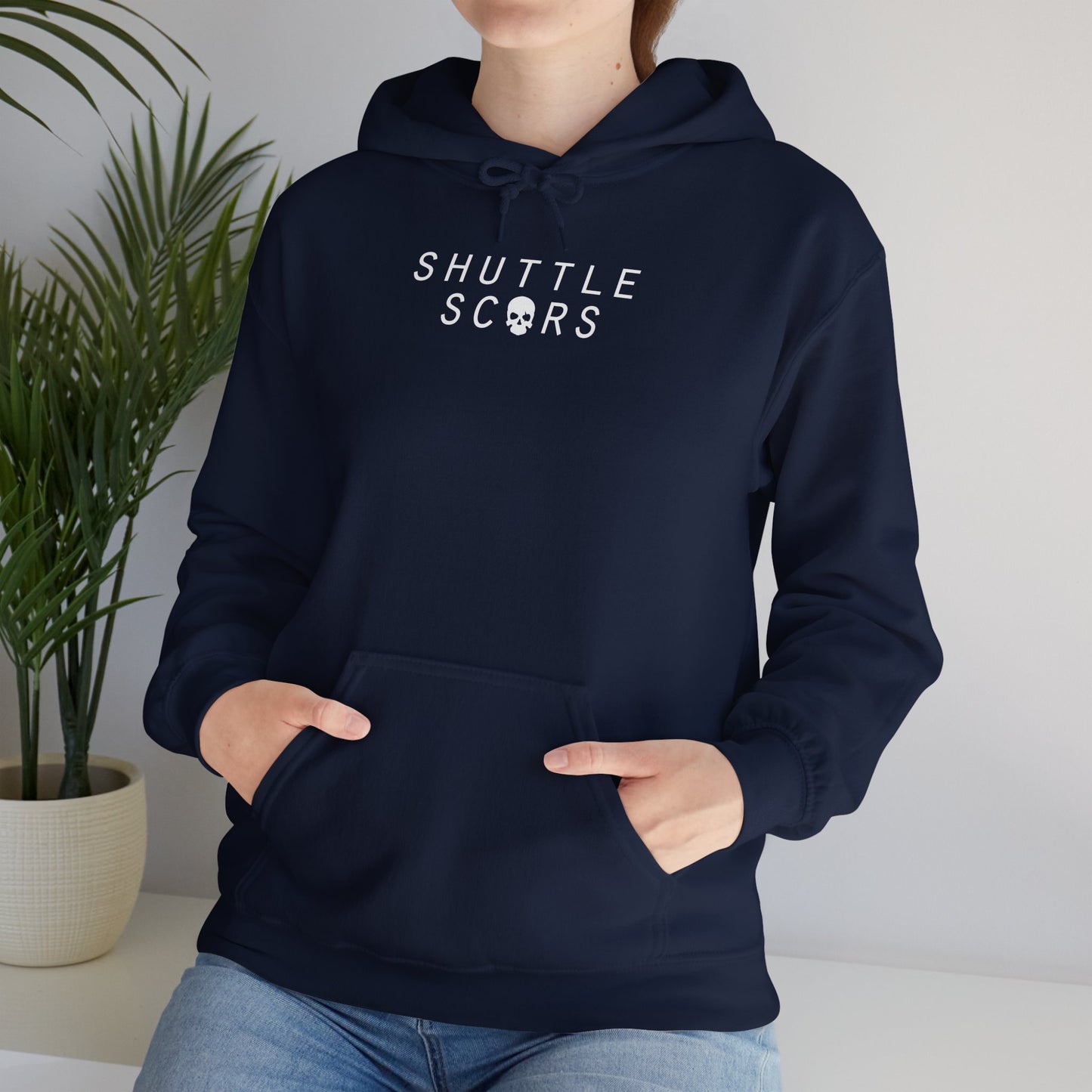 Shuttle Scars Unisex Heavy Blend™ Hooded Sweatshirt - White Print