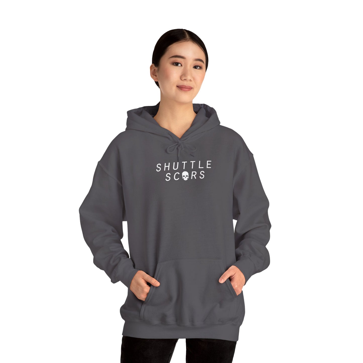 Shuttle Scars Unisex Heavy Blend™ Hooded Sweatshirt - White Print