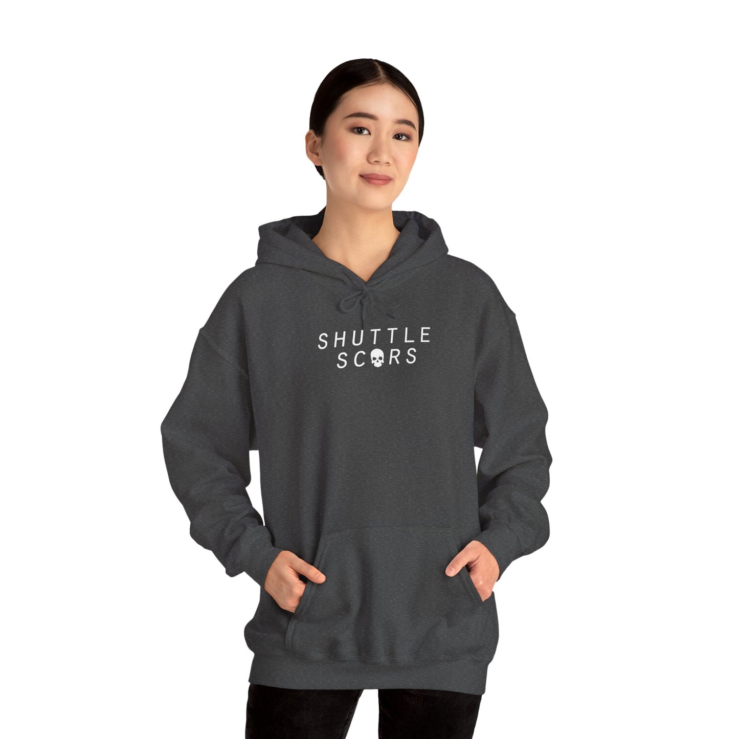 Shuttle Scars Unisex Heavy Blend™ Hooded Sweatshirt - White Print