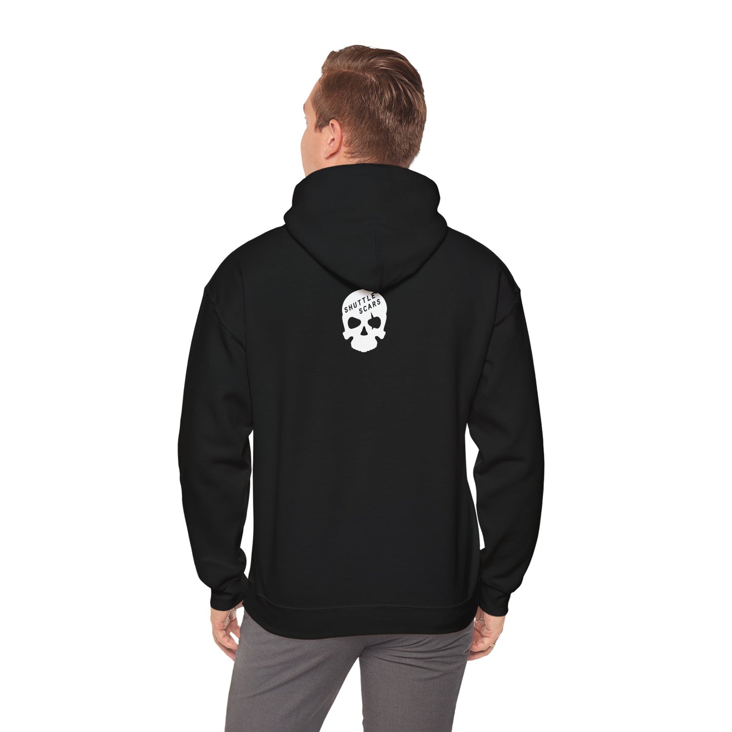 Shuttle Scars Unisex Heavy Blend™ Hooded Sweatshirt - White Print