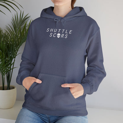 Shuttle Scars Unisex Heavy Blend™ Hooded Sweatshirt - White Print