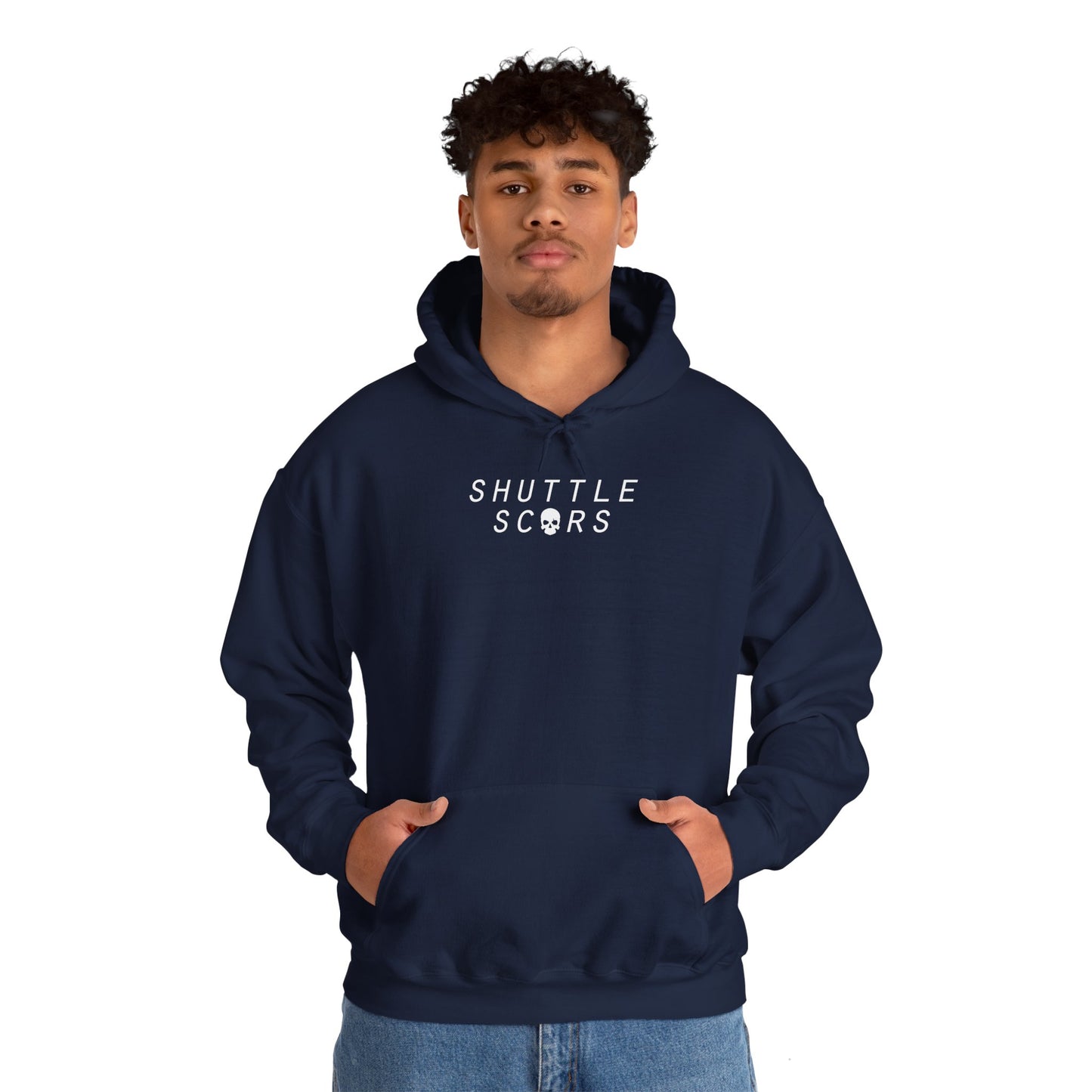 Shuttle Scars Unisex Heavy Blend™ Hooded Sweatshirt - White Print